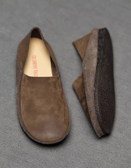 Real Leather Soft Sole Comfortable Slip On Loafers for Men