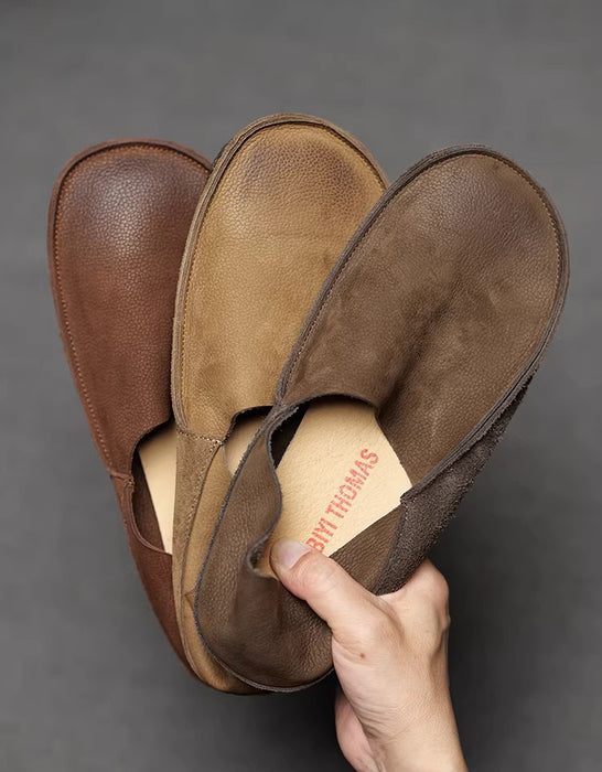 Real Leather Soft Sole Comfortable Slip On Loafers for Men