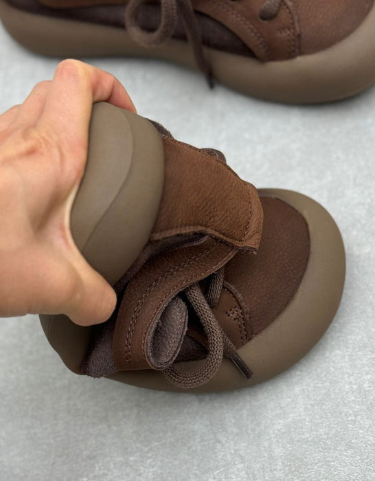 Real Leather Soft Sole Wide Toe Box Flat Shoes Jan Shoe Collection 2026 79.99