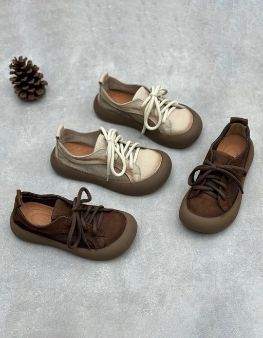 Real Leather Soft Sole Wide Toe Box Flat Shoes Jan Shoe Collection 2026 79.99