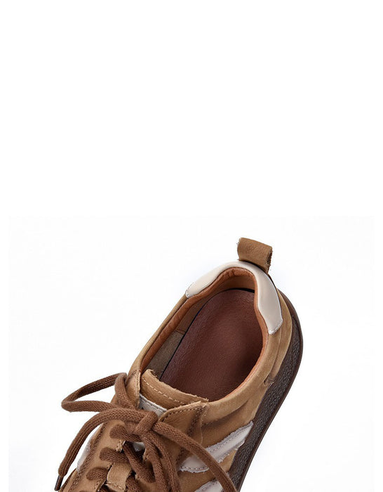 Real Leather Versatile Comfortable Casual Red Sneakers