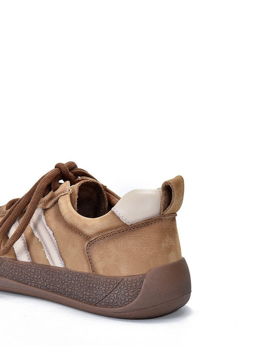 Real Leather Versatile Comfortable Casual Red Sneakers