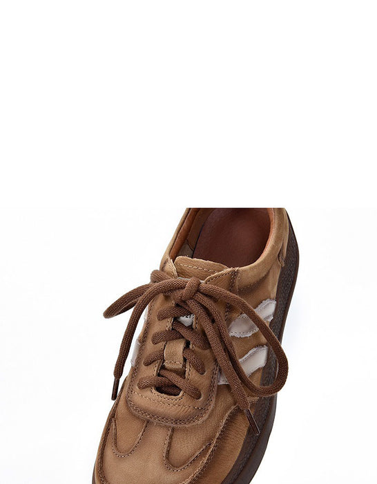 Real Leather Versatile Comfortable Casual Red Sneakers