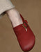 Real Leather Women's Soft Soles Comfortable Clogs Red April Shoes Collection 2026 88.88 