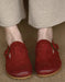 Real Leather Women's Soft Soles Comfortable Clogs Red April Shoes Collection 2026 88.88 