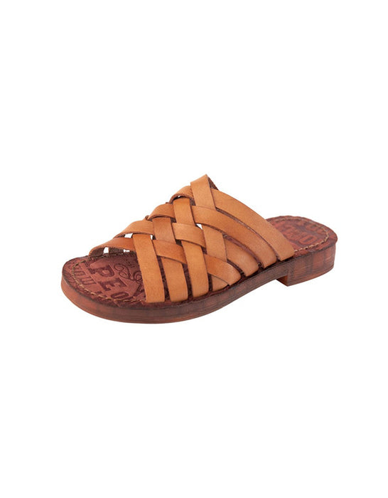 Retro Handmade Soft Leather Summer Slippers