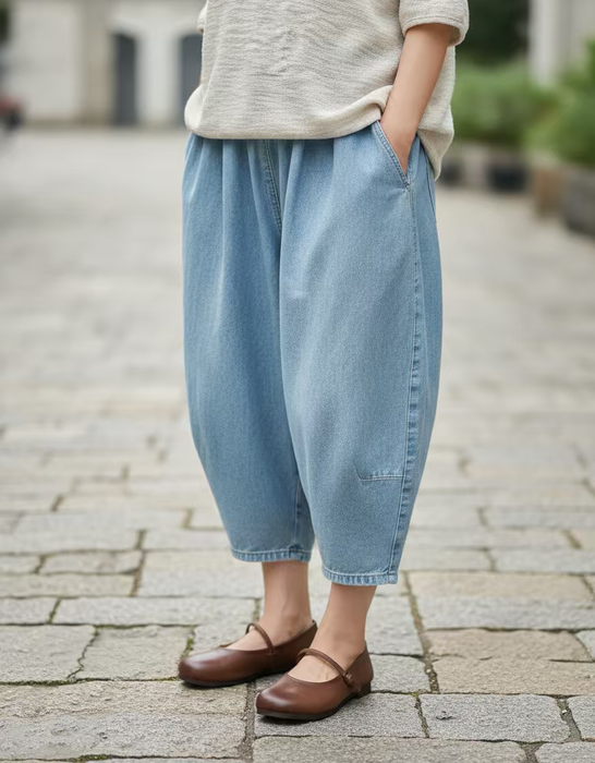 Front Strap Round Head Comfortable Soft Leather Flats