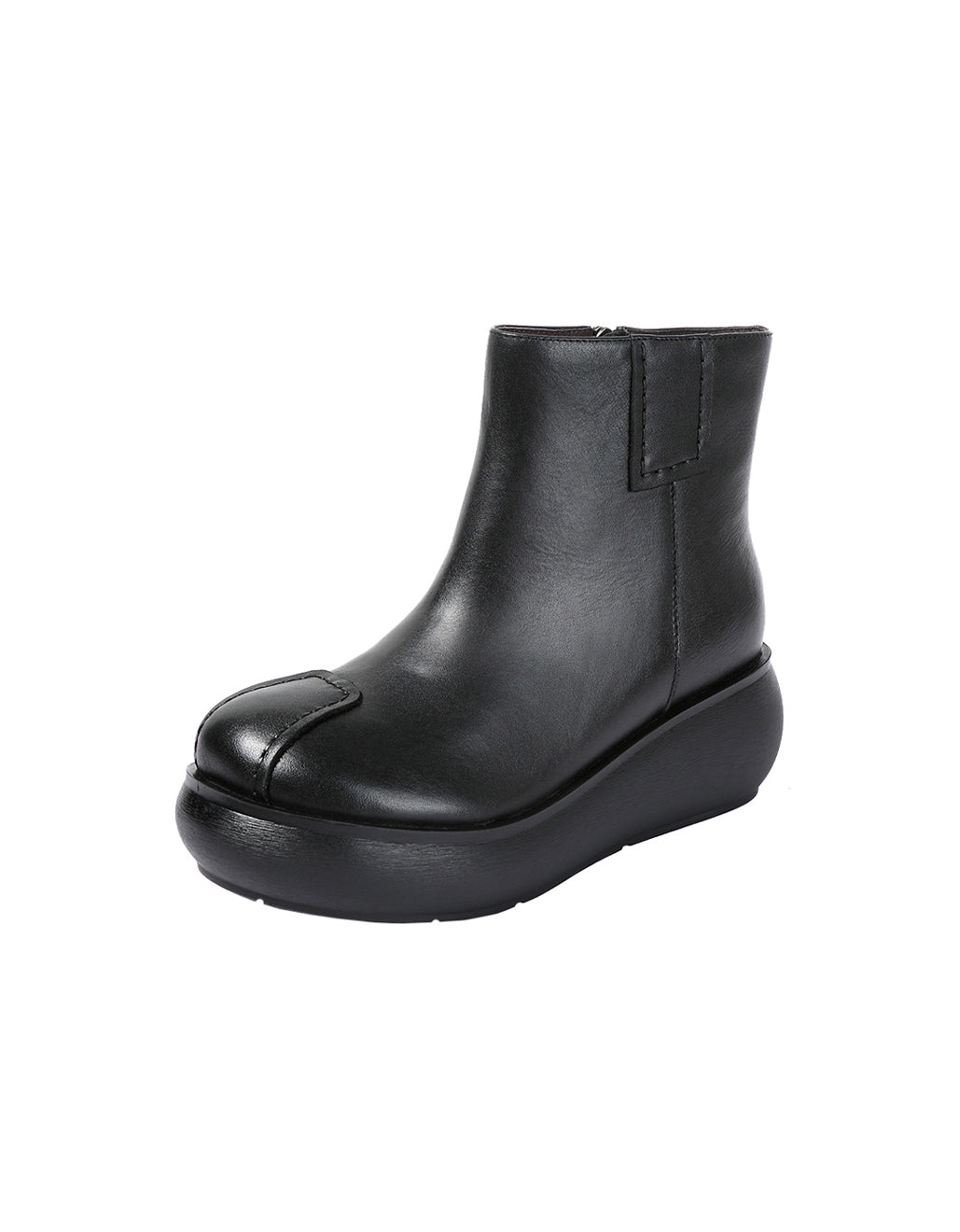 Round Head Handmade Retro Comfortable Platform Boots — Obiono