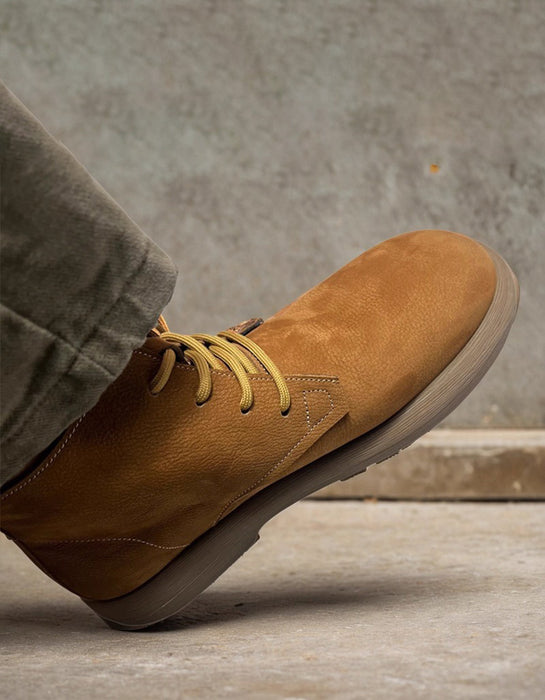 Round Toe Comfortable Lace-up Ankle Boots for Men 38-44