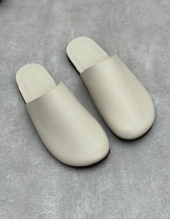 Obiono Round Toe Comfortable Soft Sole Leather Mules SlippersJuly Shoes Collection 2026 69.99
