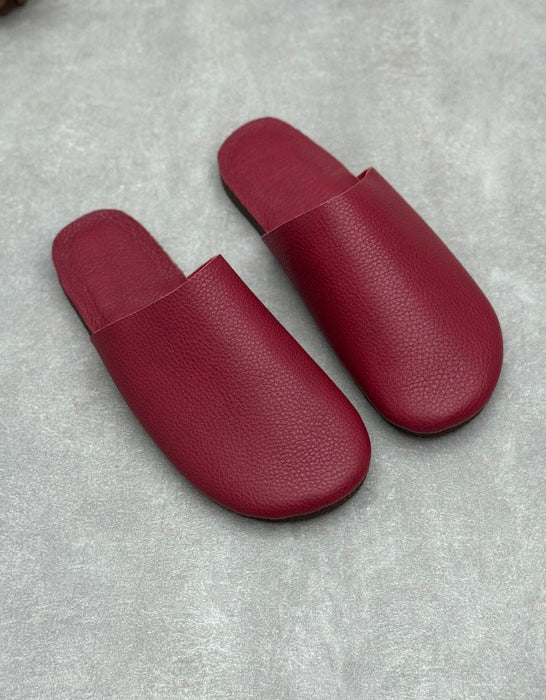 Obiono Round Toe Comfortable Soft Sole Leather Mules SlippersJuly Shoes Collection 2026 69.99
