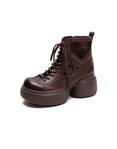 Obsidian Cut-Out Platform Boots