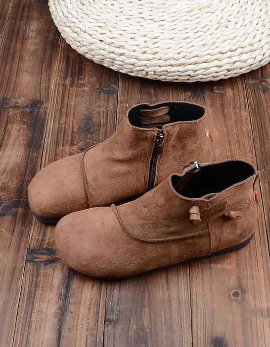 Ballerines confortables en cuir vintage faites à la main