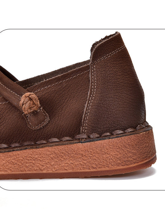 Comfortable Soft Leather Handmade Retro Flat Shoes