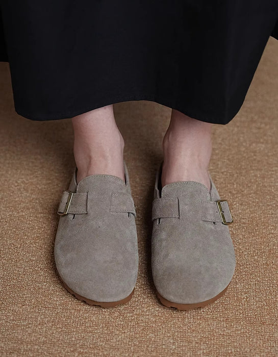 Round Toe Soft Sole Barefoot Suede Clogs