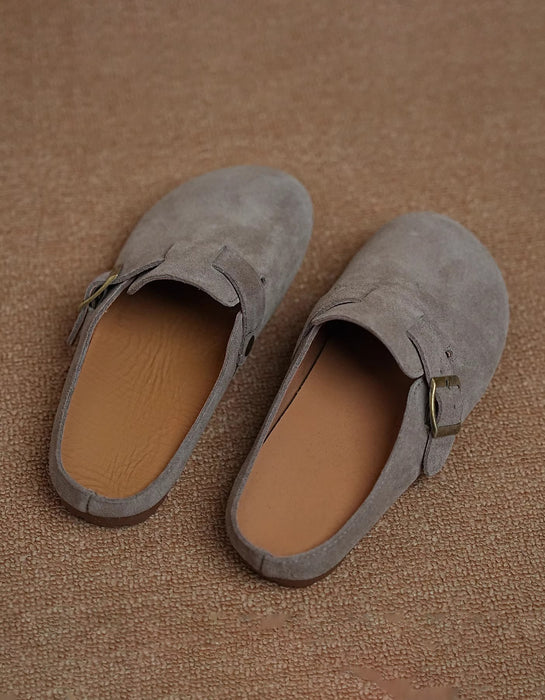 Round Toe Soft Sole Barefoot Suede Clogs