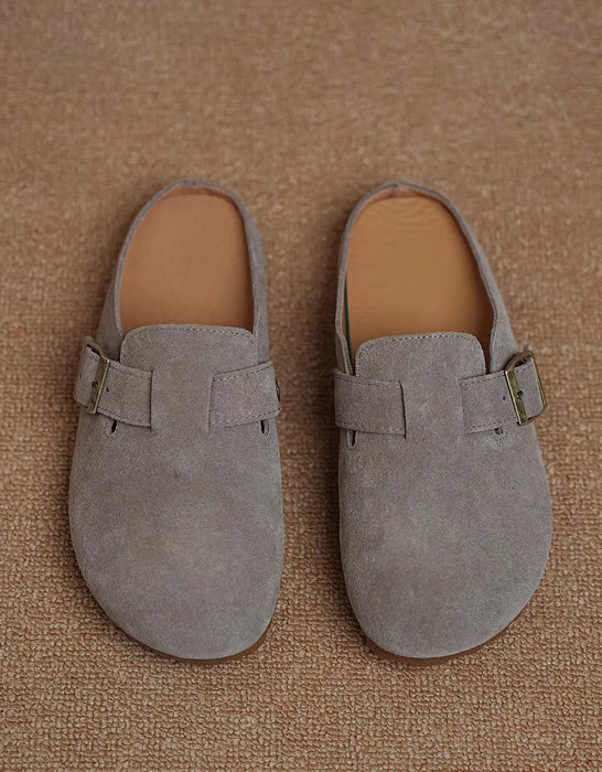Round Toe Soft Sole Barefoot Suede Clogs