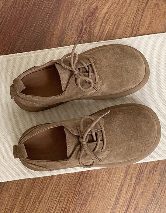 Round Toe Suede Comfortable Flat Shoes