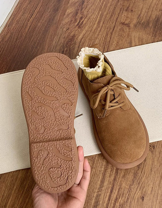 Round Toe Suede Comfortable Flat Shoes