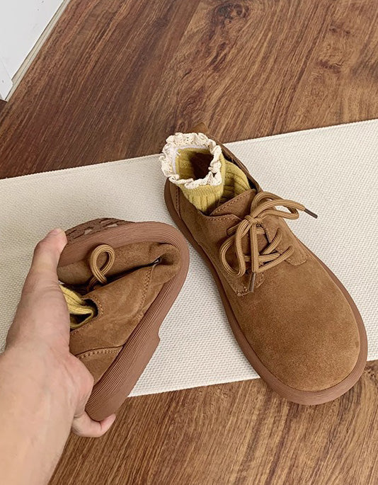 Round Toe Suede Comfortable Flat Shoes