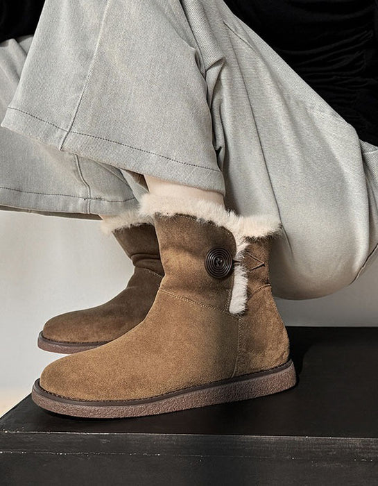 Botas de nieve de invierno antideslizantes de gamuza OBIONO