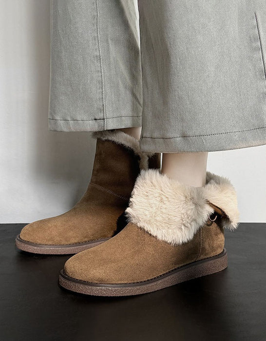 Botas de nieve de invierno antideslizantes de gamuza OBIONO