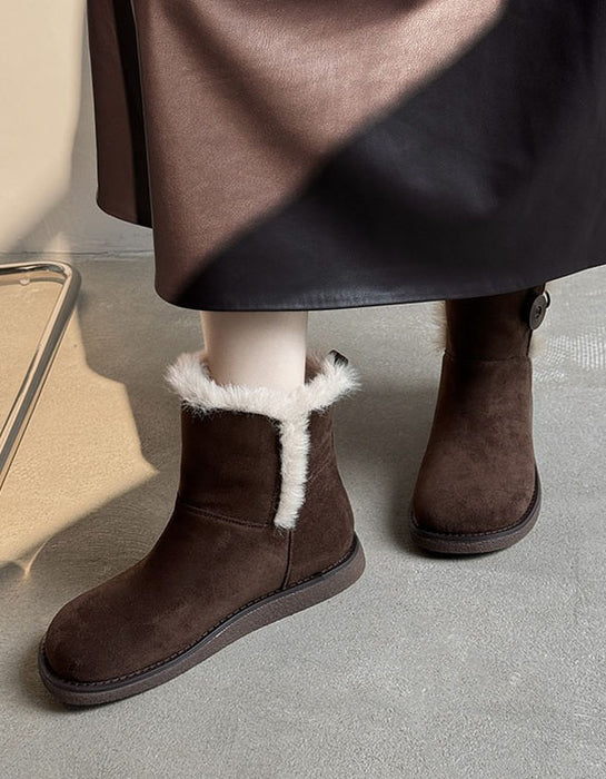 Botas de nieve de invierno antideslizantes de gamuza OBIONO