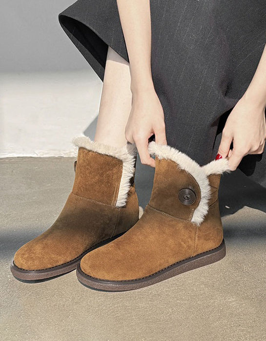 Botas de nieve de invierno antideslizantes de gamuza OBIONO