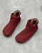 Side Elastic Soft Leather Comfort Handmade Retro Flat Boots Red Jan Shoe Trends 2026 82.00