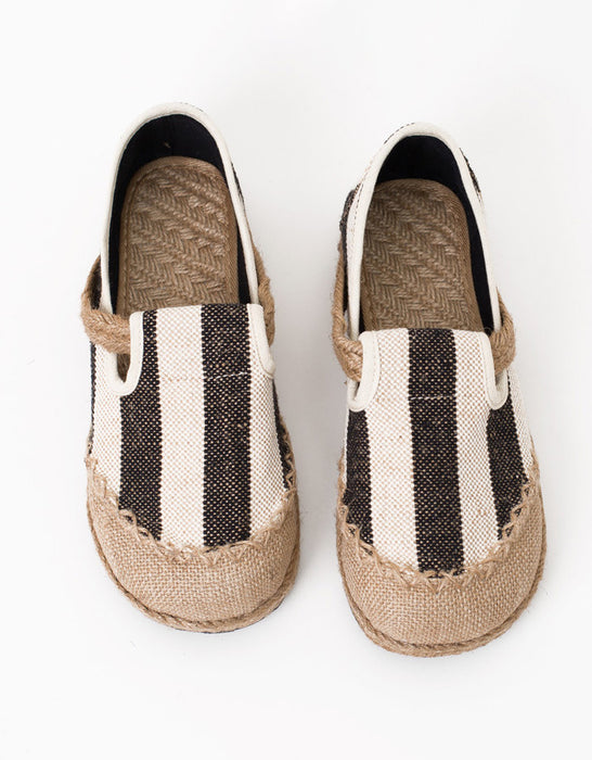 Slip On Linen Woven Handmade Shoes 35-44