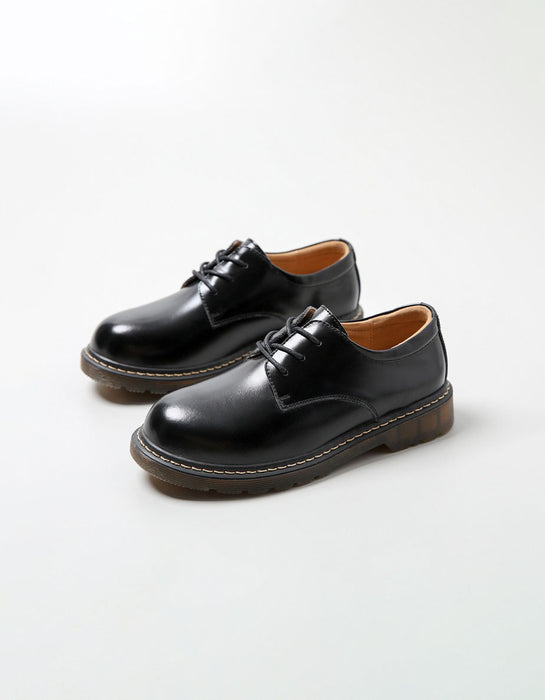 Zapatos Mary Jane de cuero liso con lazo