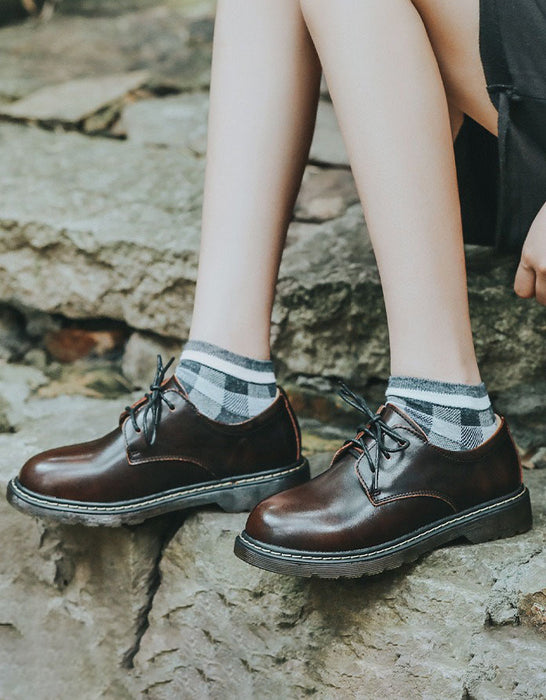 Zapatos Mary Jane de cuero liso con lazo