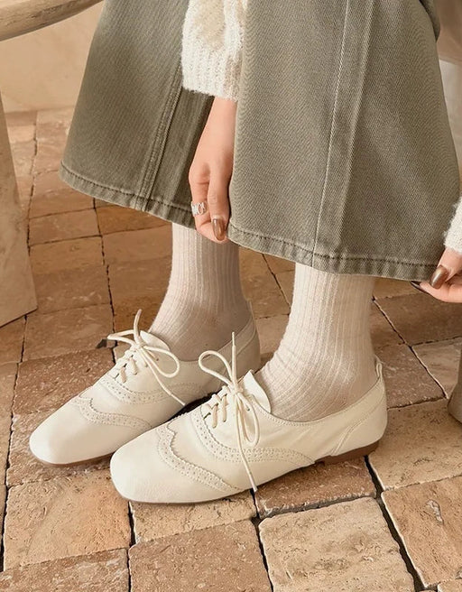 Handmade Soft Leather Brogue Style Women's Oxford Shoes, Obiono Sep Shoes Collection 2026, 98.00