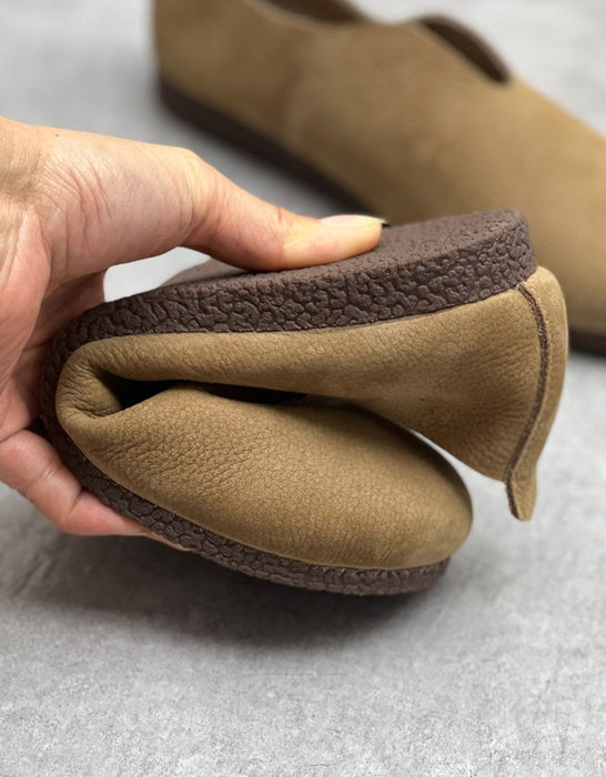 SoftLeatherHandmadeRetroFlats, obiono shoes