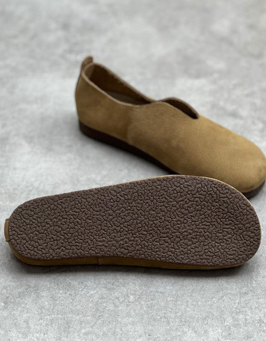 Soft Leather Handmade Retro Flat Shoes