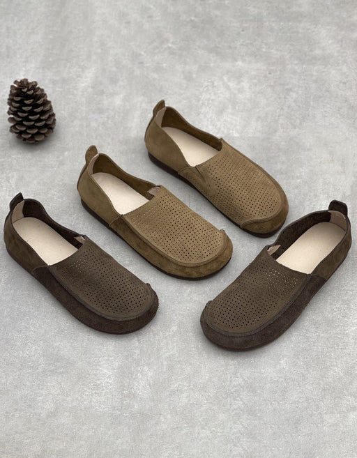 Big size shoes, Soft Leather Summer Hollow Breathable Retro Flat Shoes for men & Women, Obiono Aug shoes collection 2026. 89.99