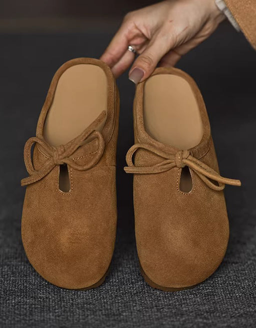 Soft Sole Comfortable Lace Up Suede Clogs Slippers April Shoes Collection 2026 81.50