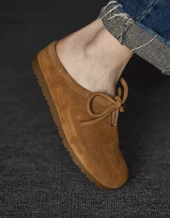 Soft Sole Comfortable Lace Up Suede Clogs Slippers April Shoes Collection 2026 81.50
