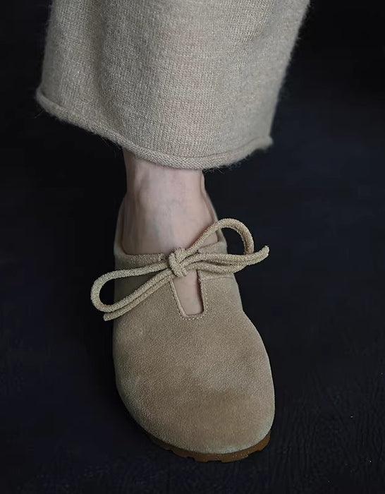 Soft Sole Comfortable Lace Up Suede Clogs Slippers April Shoes Collection 2026 81.50