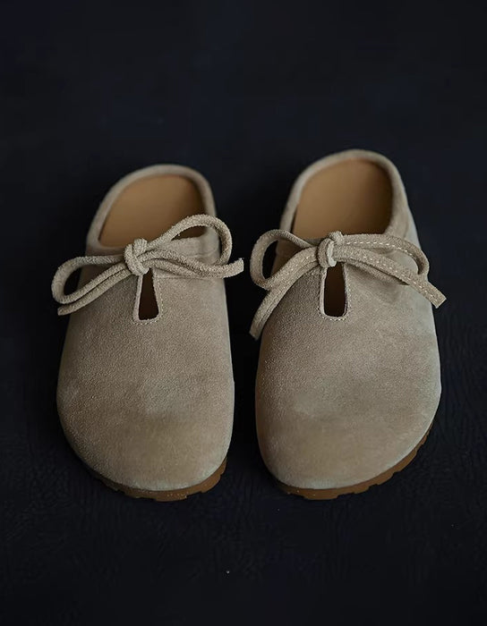 Soft Sole Comfortable Lace Up Suede Clogs Slippers April Shoes Collection 2026 81.50