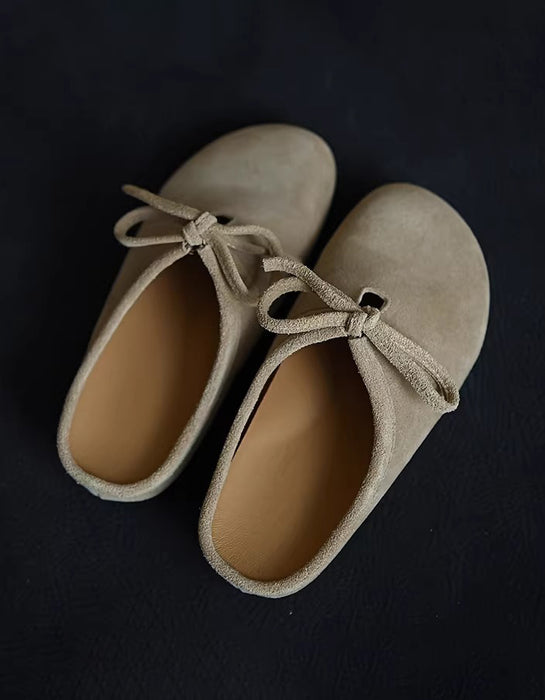 Soft Sole Comfortable Lace Up Suede Clogs Slippers April Shoes Collection 2026 81.50