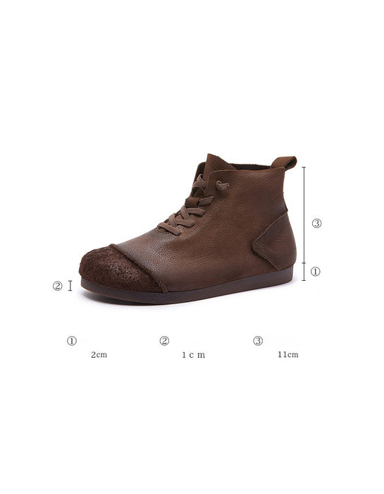 Bottes d'automne en cuir souple pour femmes de style japonais | Chaussures cadeaux