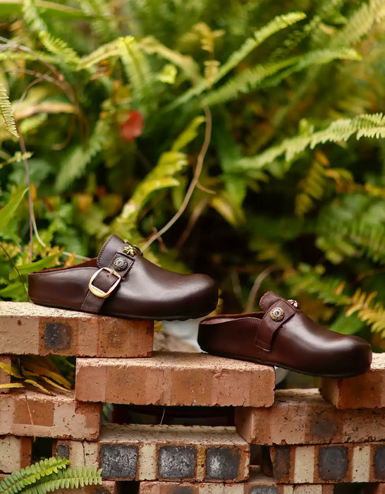 Sprig Real Leather Handmade Leather Clogs Slippers, Obiono Aug Shoes Collection 2026, 88.08