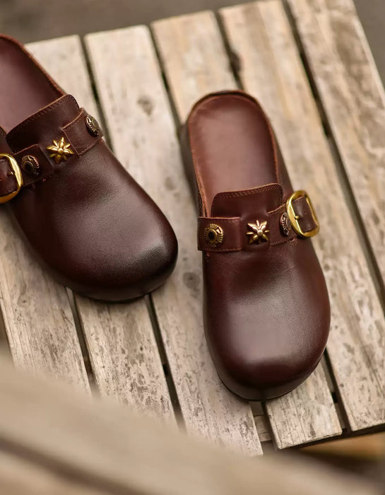 Sprig Real Leather Handmade Leather Clogs Slippers, Obiono Aug Shoes Collection 2026, 88.08