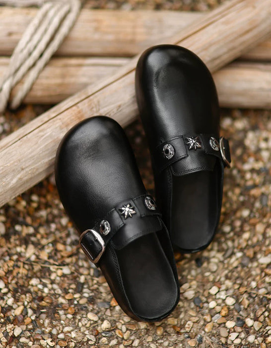 Sprig Real Leather Handmade Leather Clogs Slippers, Obiono Aug Shoes Collection 2026, 88.08