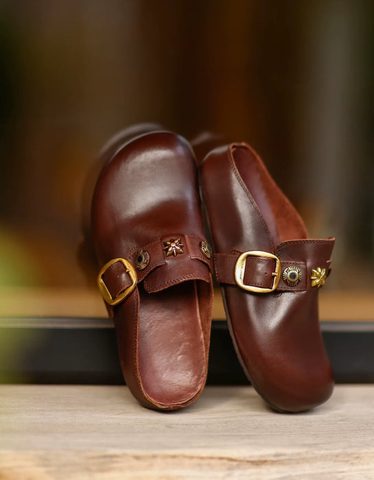 Sprig Real Leather Handmade Leather Clogs Slippers, Obiono Aug Shoes Collection 2026, 88.08