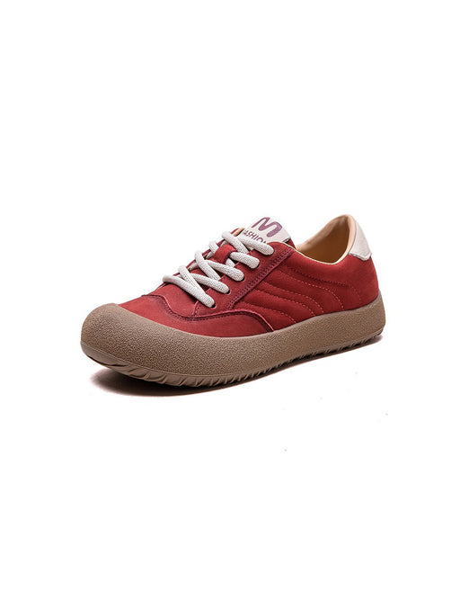 Spring Autumn Casual Versatile Thick-Soled Sneakers Red Jan Shoes Collection 2026 95.00