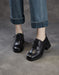 Women's Spring Autumn Comfortable Lace-up Chunky Heels Loafers Black, Obiono Sep Shoes Collection 2026, 89.99