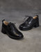 Women's Spring Autumn Comfortable Lace-up Chunky Heels Loafers Black, Obiono Sep Shoes Collection 2026, 89.99