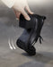 Women's Spring Autumn Comfortable Lace-up Chunky Heels Loafers Black, Obiono Sep Shoes Collection 2026, 89.99